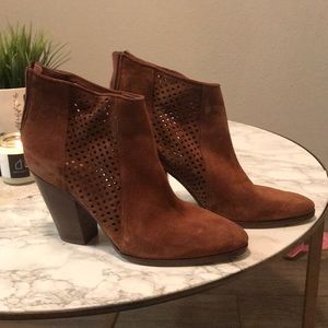 DVF suede booties!